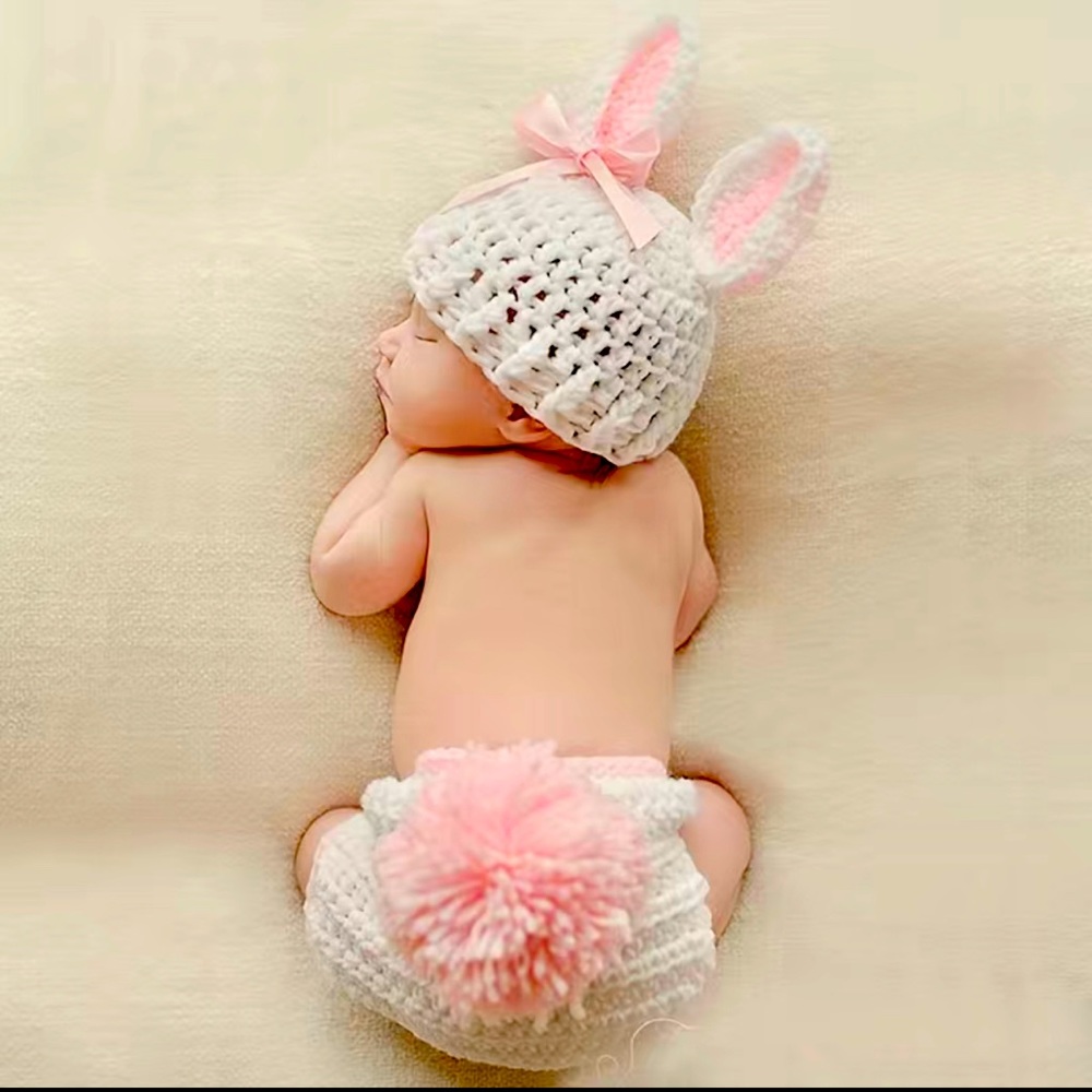 Baby girl Newborn Beanie Cap Suit Baby Photography Props
